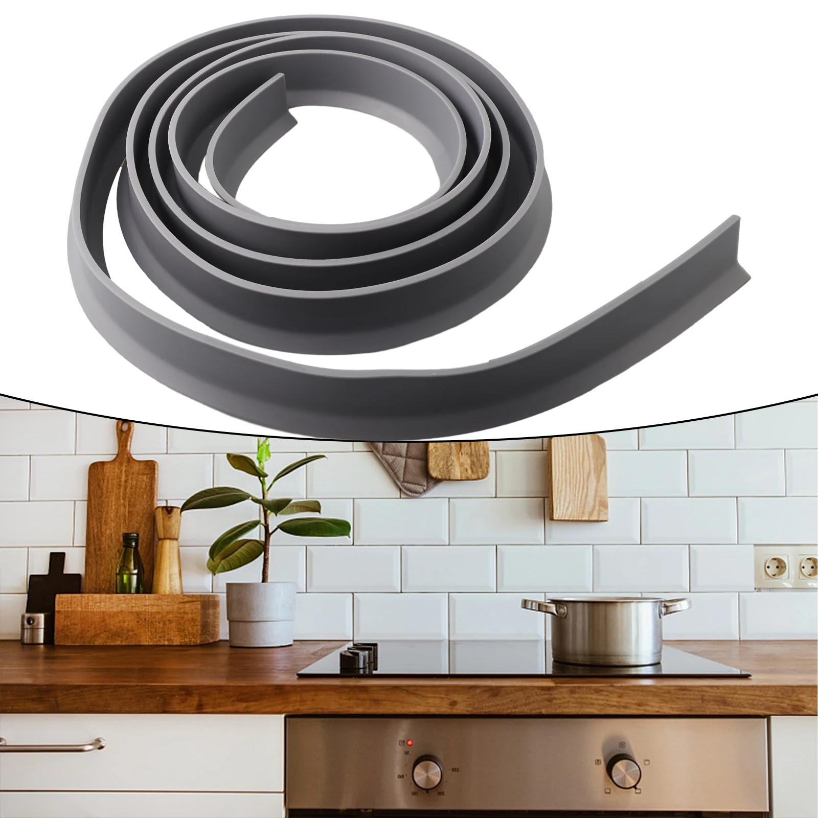 

Silicone Bathroom Water Stopper Self-Adhesive Water Retaining Strip Bendable Bathroom Door Washing Machine Shower Dam Barrier