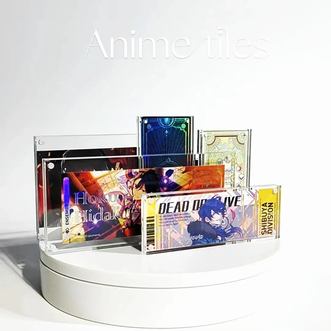 

Acrylic High Transparent Brick Picture Frame Strong Magnetic Display Stand Anime Polaroid Lanser Tickets Colored Paper Postcard