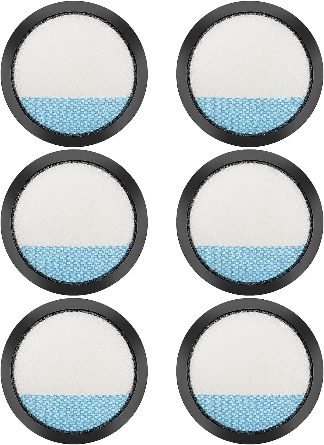 6-Piece Filter Set for Cordless Stick Vacuum Cleaners