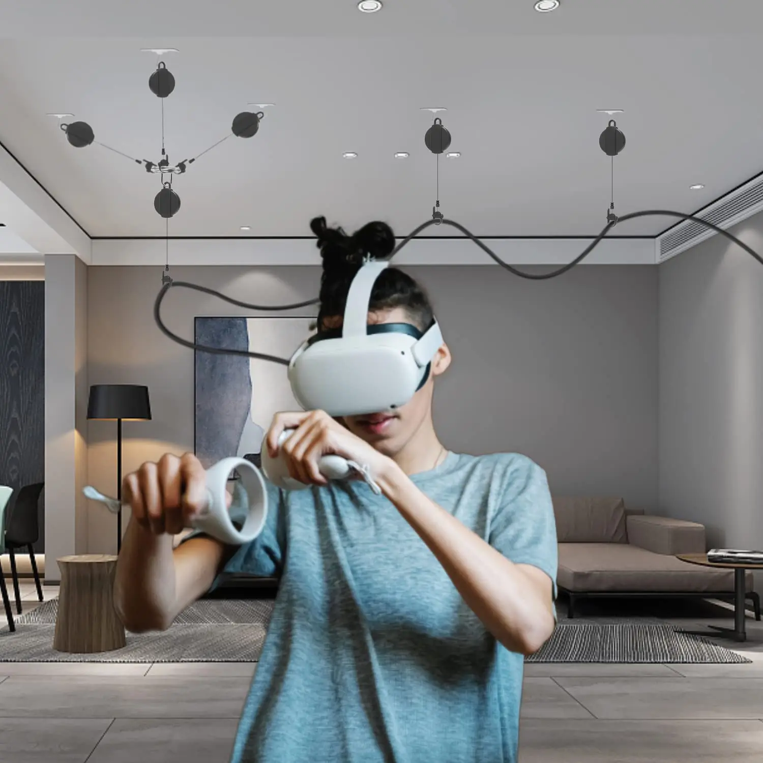 6PcsVRCableManagementForOculusQuest2LinkCableRetractable