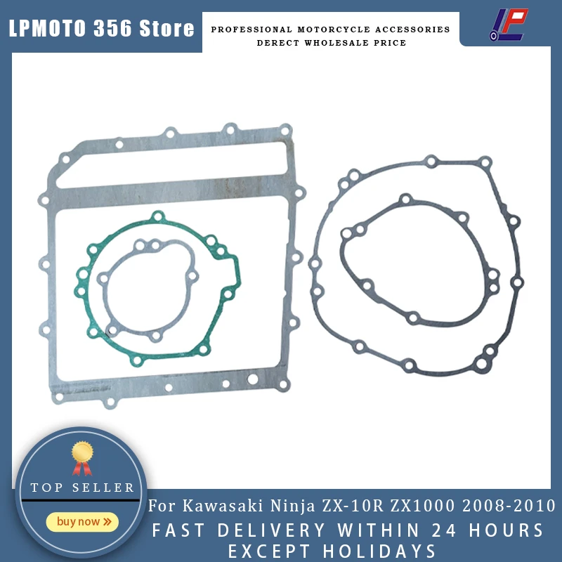 Motorcycle Generator Cover Oil Pan Gasket Kits For Kawasaki Ninja ZX