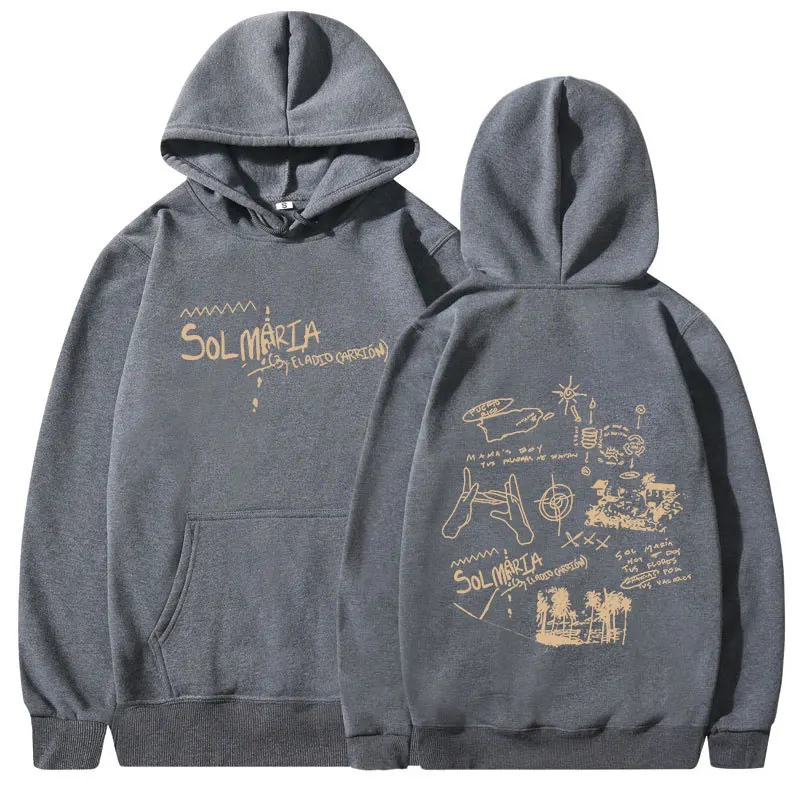 Eladio Carrion Sol Maria Tour 2024 Hoodies Men Fashion Hip Hop Oversized Sweatshirts Loose Casual Vintage Long Sleeve Pullovers 6