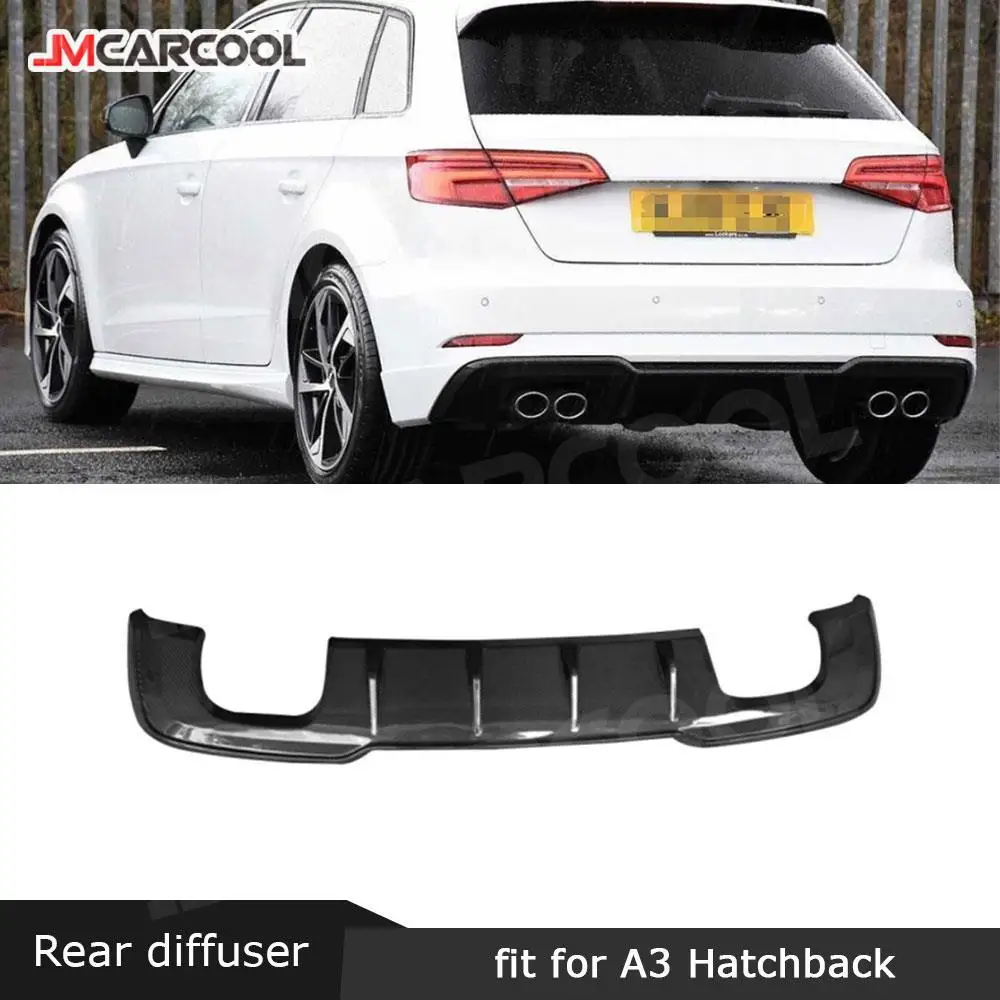 

Carbon Fiber Rear Lip Diffuser for Audi A3 Sline S3 Hatchback Sportback 2017 2018 2019 Bumper Guard Car Styling