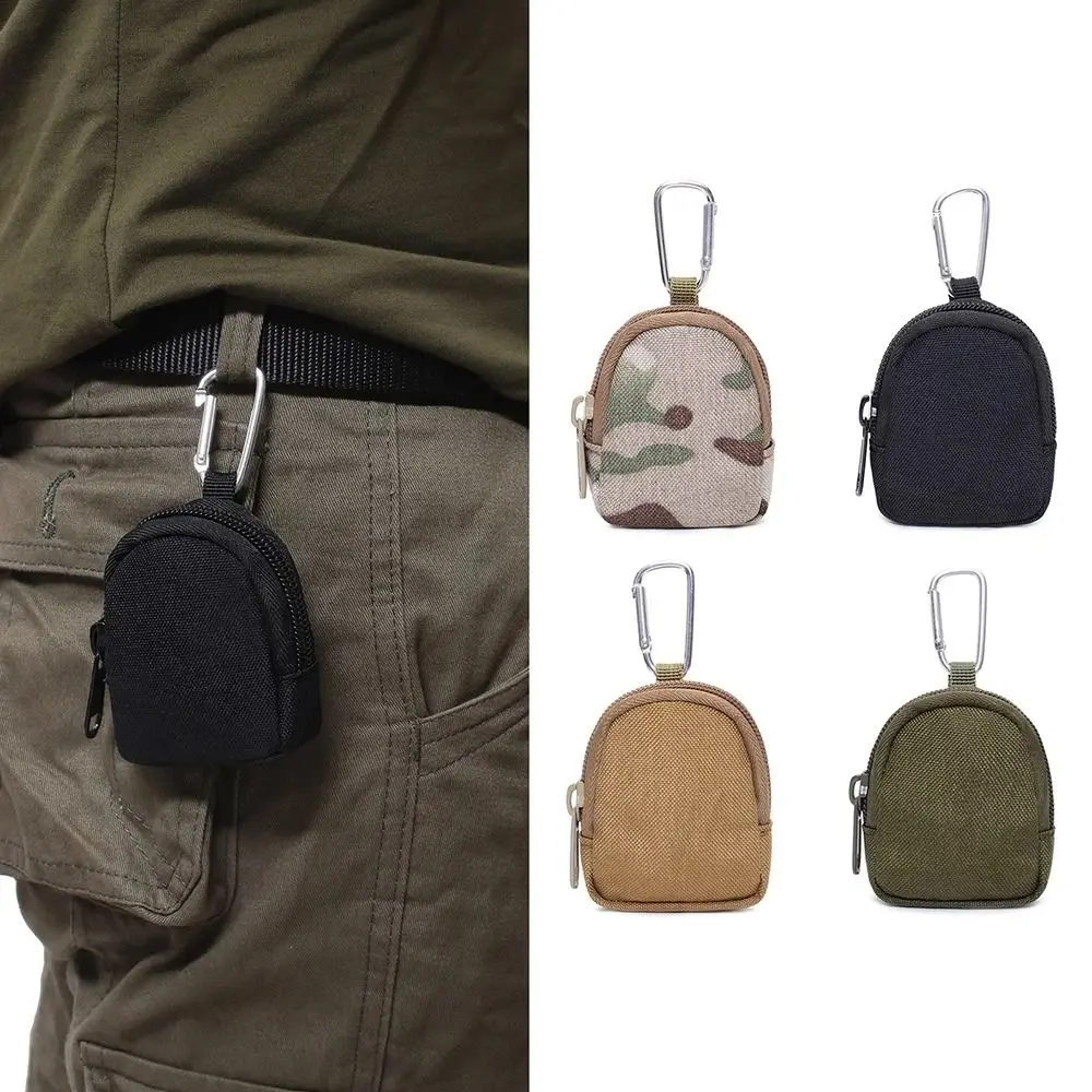 Wear-Resistant Outdoor Coin Purse Zipper Earphone Pouches Functional Key Bag Belt Waist Pouch with Buckle Outdoor Waist Bag