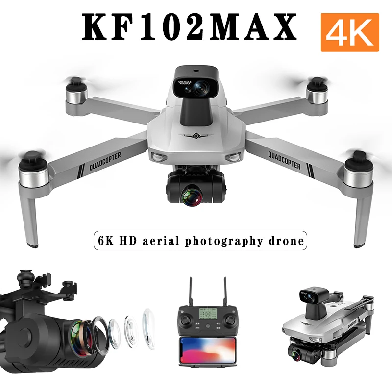 Квадрокоптер автомобильный KF102/KF102Max складной, 4K, 2,4 ГГц