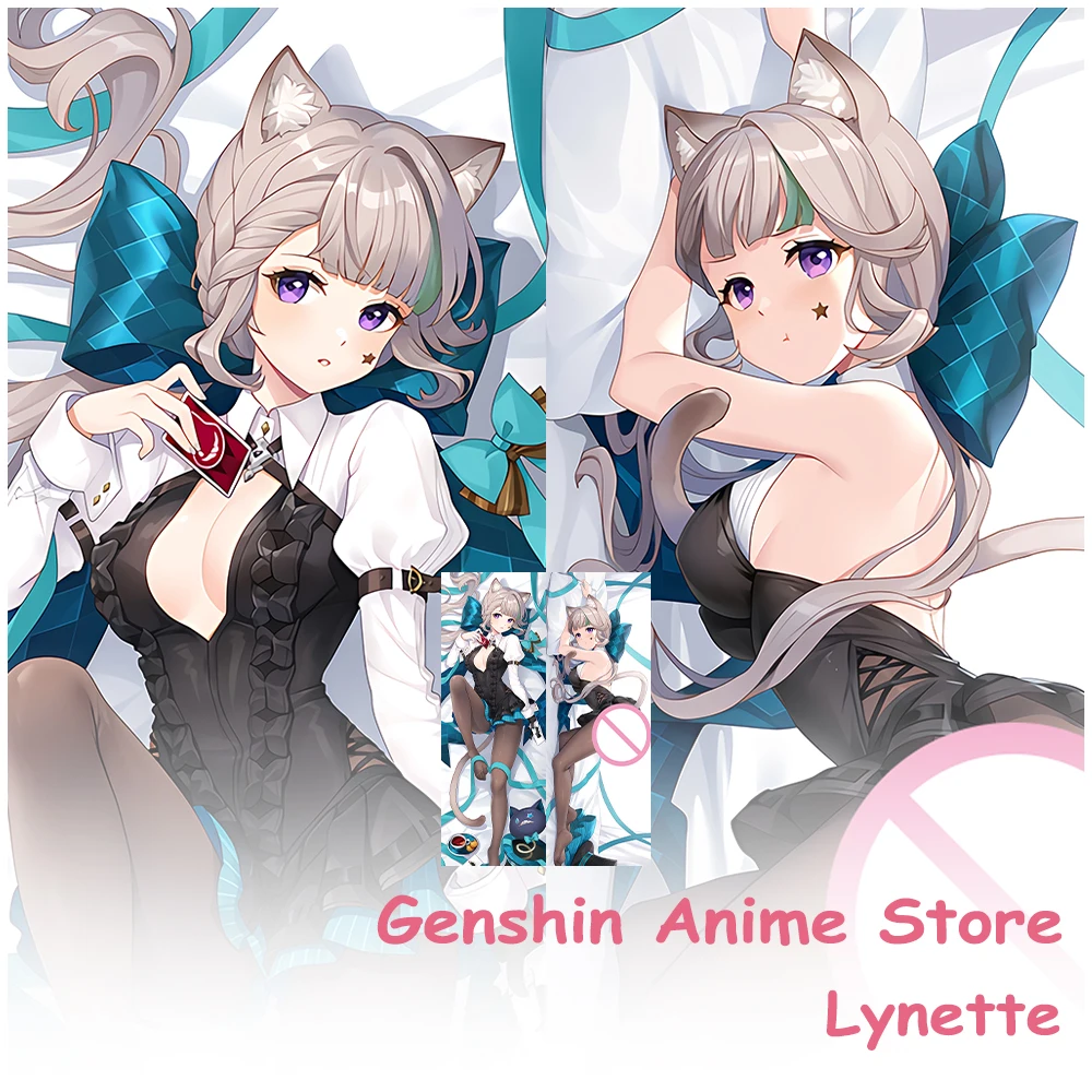

Genshin Impact Lynette Dakimakura Pillowcase Double Side Cute Hugging Body Pillow Case Sexy Cushion Cover Home Bedding Decor