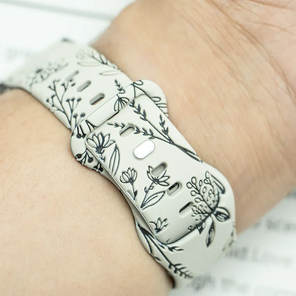 Two-Tone Dandelion Silicone Watch Strap