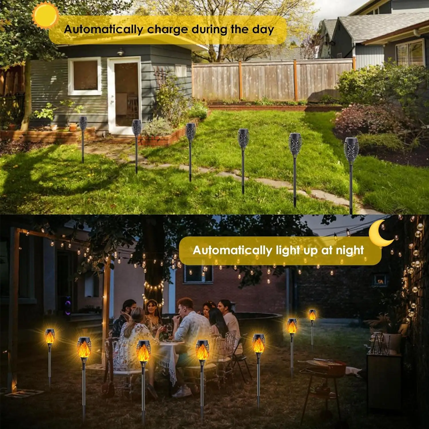 12Pcs Solar Flame Torch Lights Optional Flickering Light Waterproof Garden Decoration Outdoor Lawn Path Yard Lamps solar decoration light solar lights solar torch lights garden light