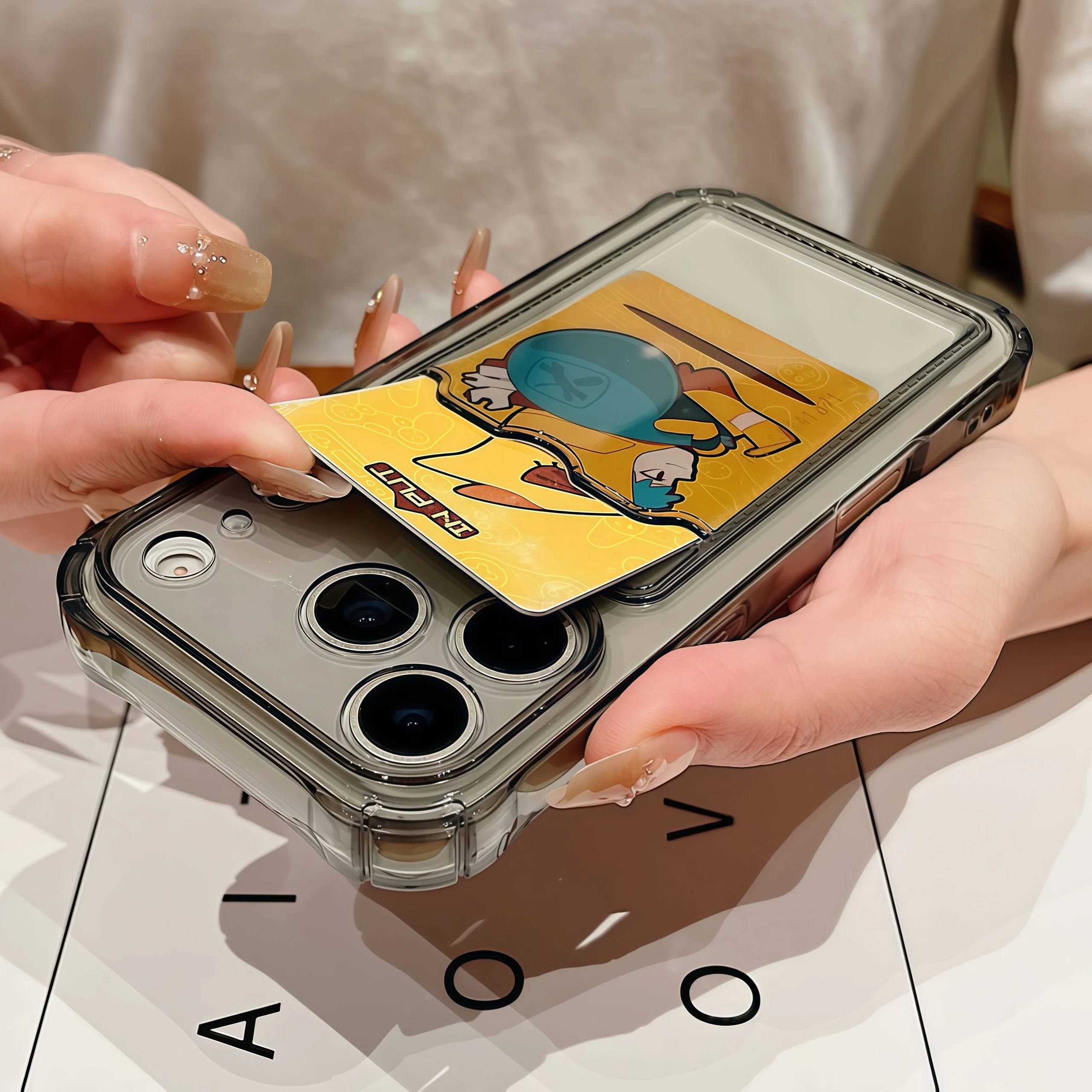 Versatile Clear Phone Case with Card Holder and Wallet功能