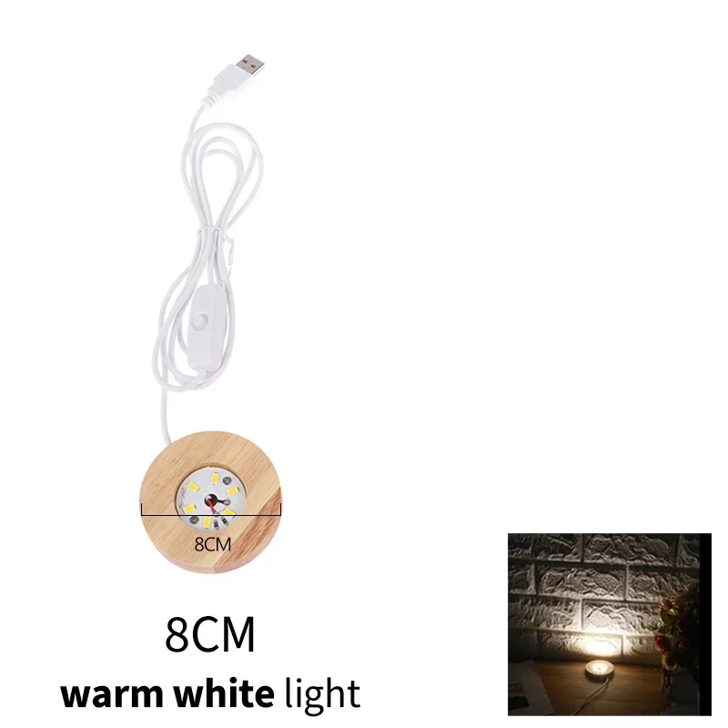 2X(Supporto Rotondo Base Espositore Girevole A LED per Cristalli Base