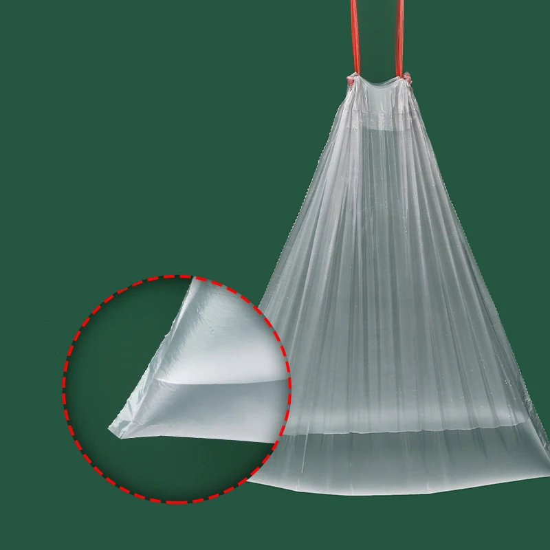 Nymph Drawstring Closing Garbage Bags Household Portable Disposable Garbage Storage Supplies Kitchen Large Thickening Trash Bags