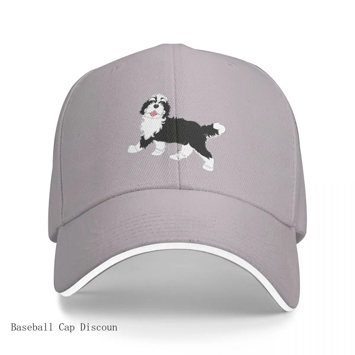 

Black and White Bernedoodle Cap Baseball Cap sunhat hat luxury brand Rugby hat for women Men's Hot