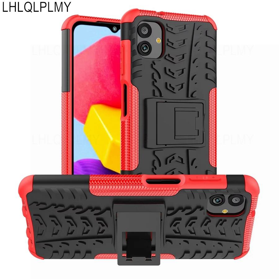Tire Tread Rubber ShockProof Armor Case For Samsung Galaxy A15 A25 A35 A55 A54 5G A24 A5 2017 A04 A04S A05 A05S Stand Soft Cover