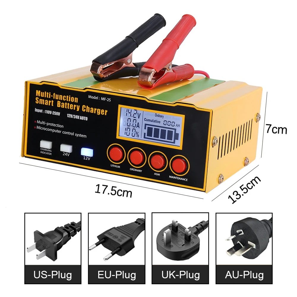 220W Fully Automatic Intelligent Car Battery Charger 12V24V High Power AGM Battery Charging Multifunctional Universal Charger car battery charger