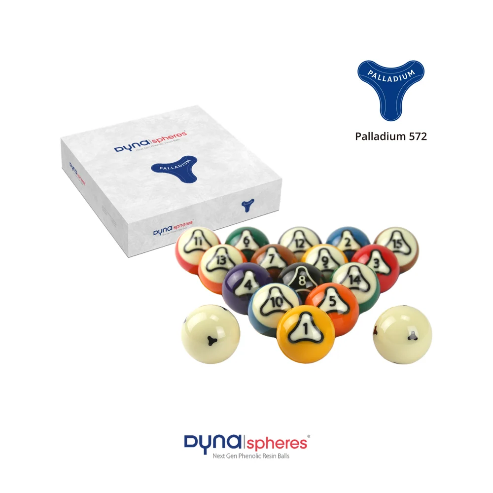 DYNAsphere Billiard Pool Phenolic Resin Ball Tungsten/Palladium Set 2-1/4"(57.2mm) Standard Ball Accessories