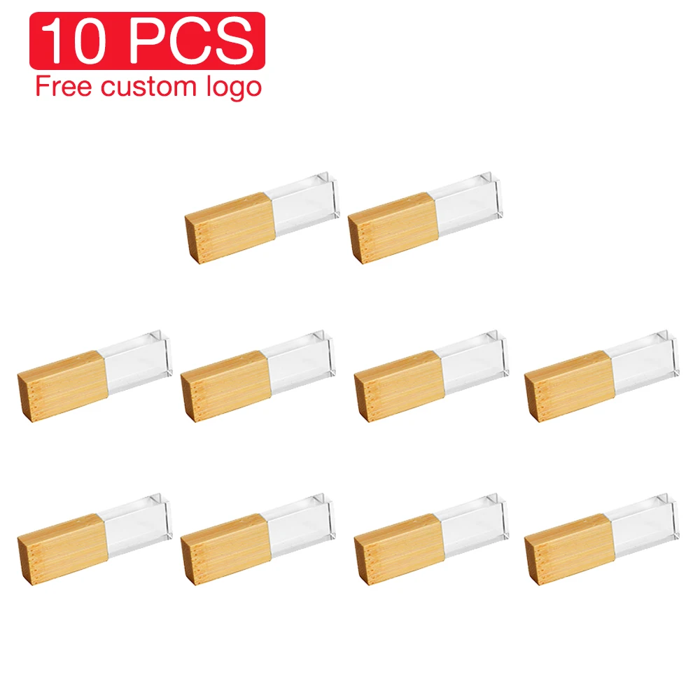 jaster pçs lote usb flash drive caixa de madeira cristal memoy vara maple livre logotipo personalizado caneta drive criativo presente de casamento