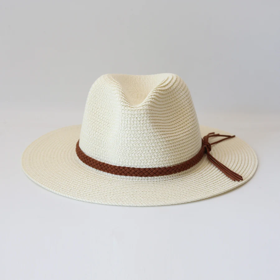 Wide brim Panama straw hat for UV sun protection – ideal for beach, summer, and outdoor use for men and women