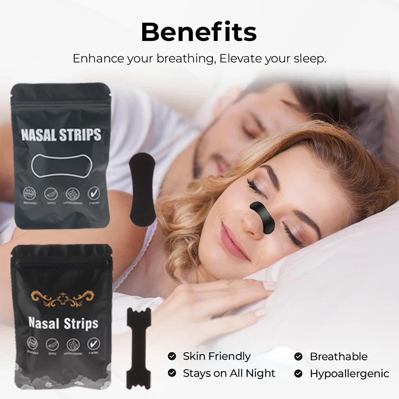 30/60 Patches Breath Nasal Strips Anti-Snoring Nose Patches Improve Sleeping Health Product Stop Snoring Easier Sleep Aid Device - 3