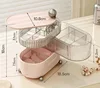 Light Luxury Lipstick Jewelry Dressing Table Storage Rack Jewelry Rotary Table Storage Box Dust Proof Multi Layer Transparent 5