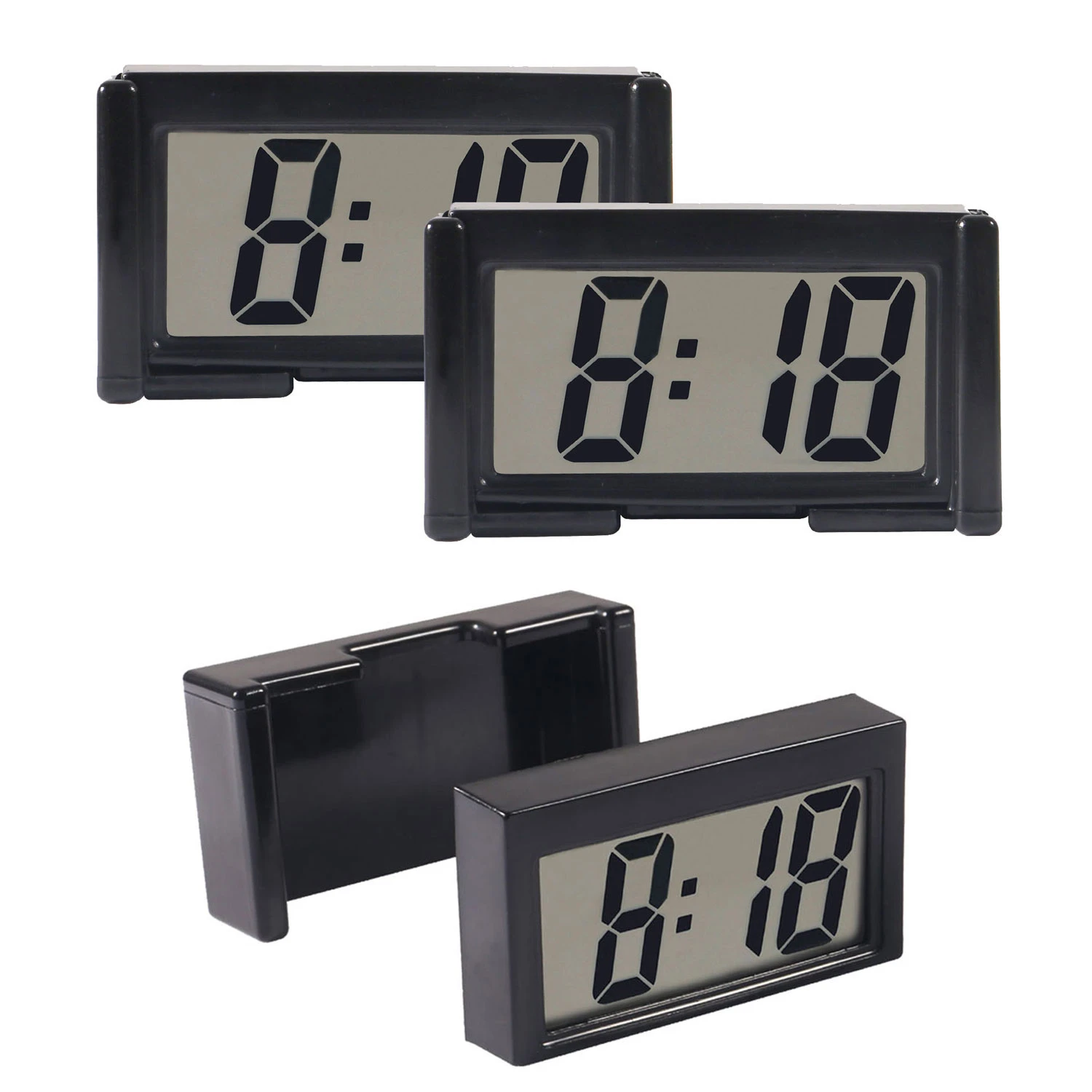 Car Dashboard Digital Clock Vehicle Selfadhesive Clock Mini Automotive