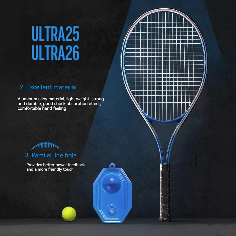 2Pcs Beach Tennis Racket Kids Outdoor Sports Racquet Set Beginners Serve Rebound Training