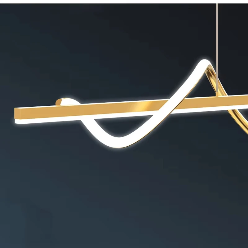 Modern Long Rotate LED Pendant Lamps with Remote Control 6