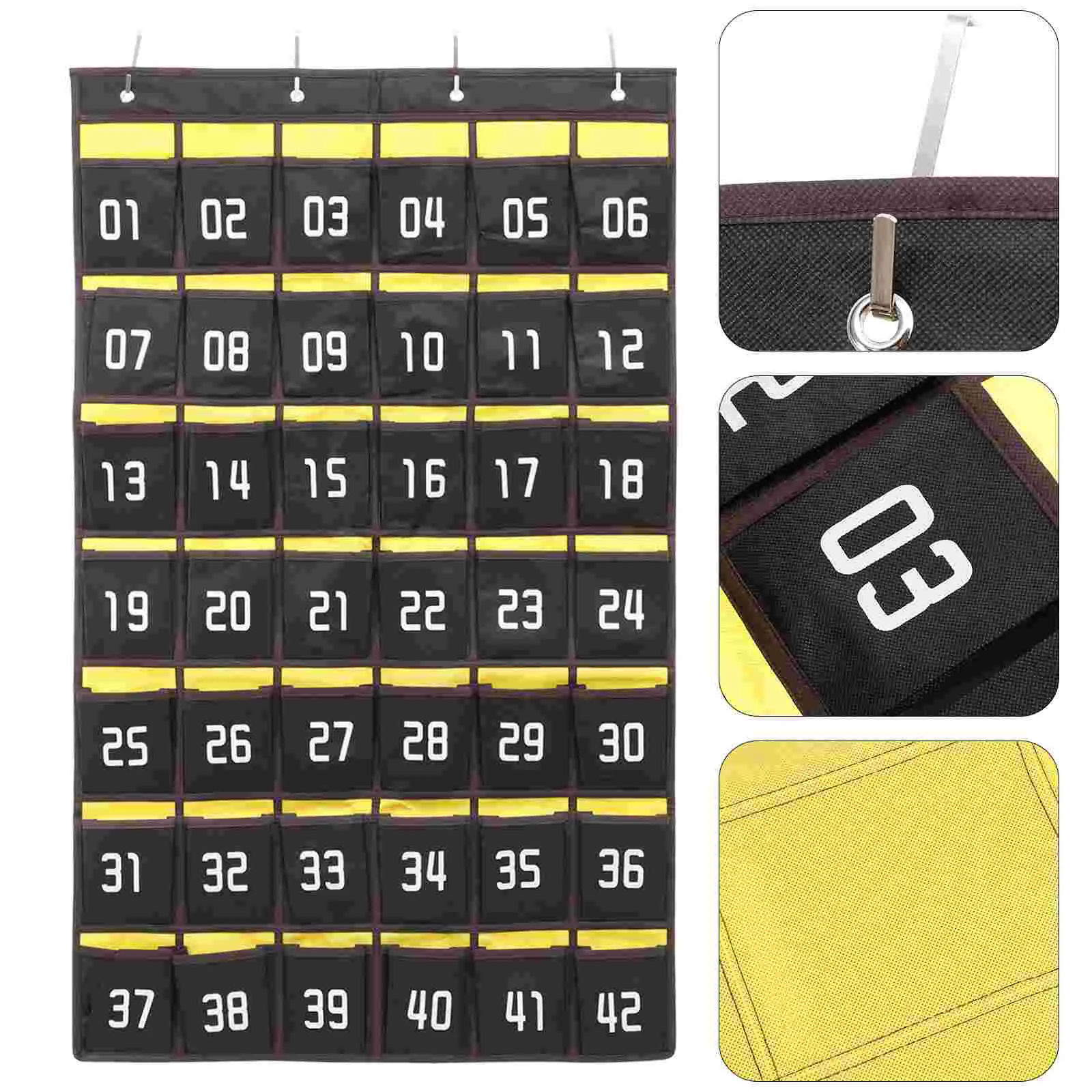 

Pockets Numbered Organizer Classroom Pocket Chart for Cell Phones Calculators Holders Phone Hanging Pouch Sundry Storage Bag