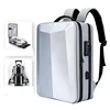 Men's Fashion Large Capacity Backpack Travel Lightweight Breathable PC Hard Shell Backpack Business Waterproof Computer Bag 1