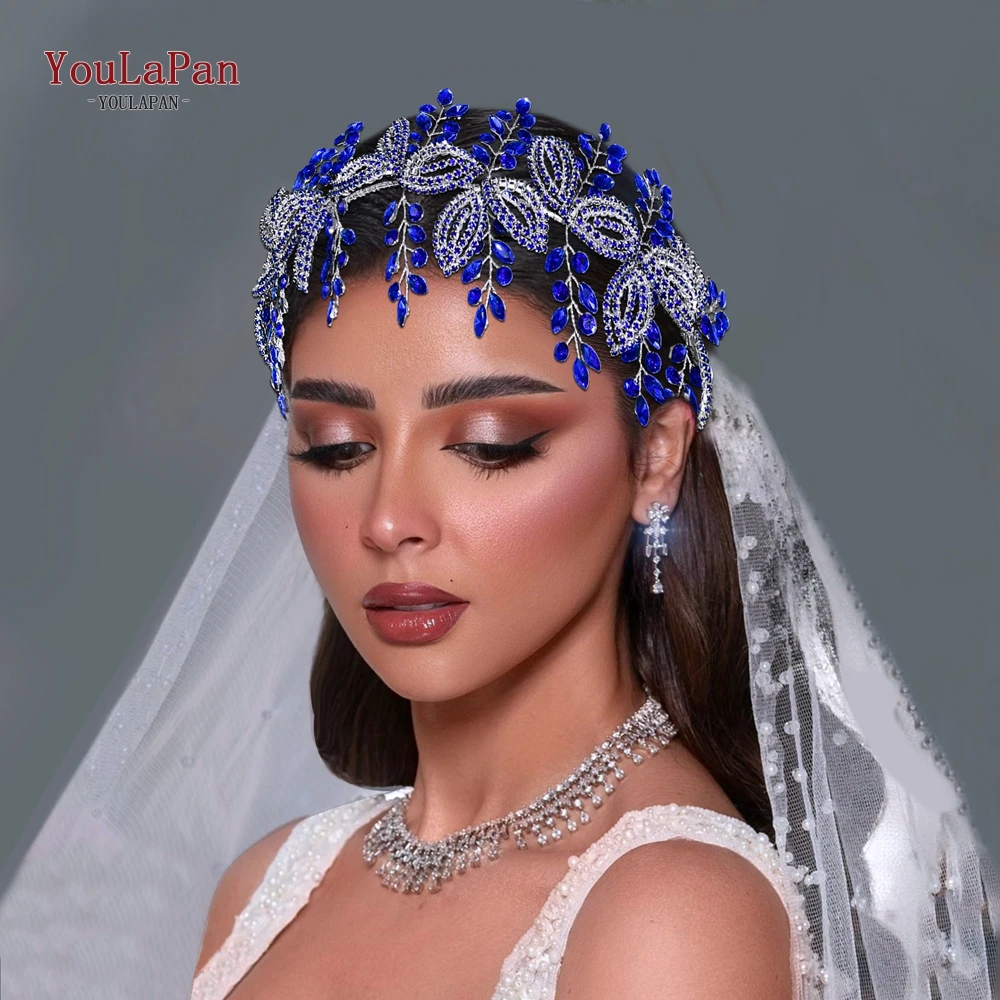TOPQUEEN Multi Colored Hair Accessories Bridal Rhinestones