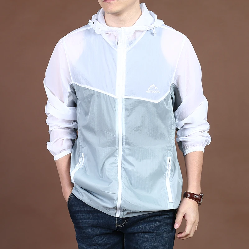 

Men Raincoat Waterproof Lightweight Rain Jacket Windbreaker With Hood