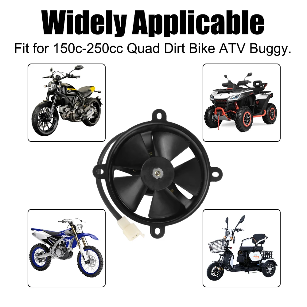 Engine Radiator Oil Cooler Motorcycle Accessories 12V 150cc-250cc for ATV Quad Go Kart Buggy Motocross Motorcycle Cooling Fan