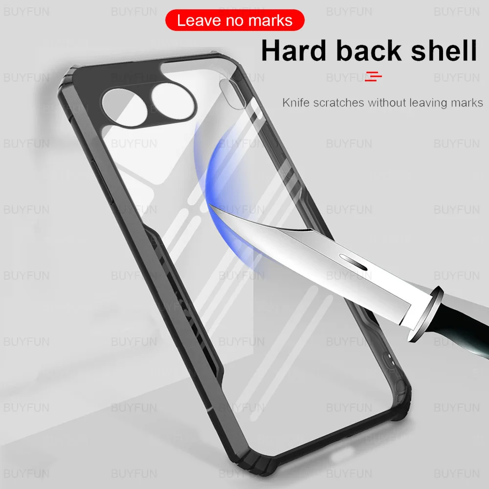 Premium Shockproof Clear Acrylic Phone Case - Protective Shell