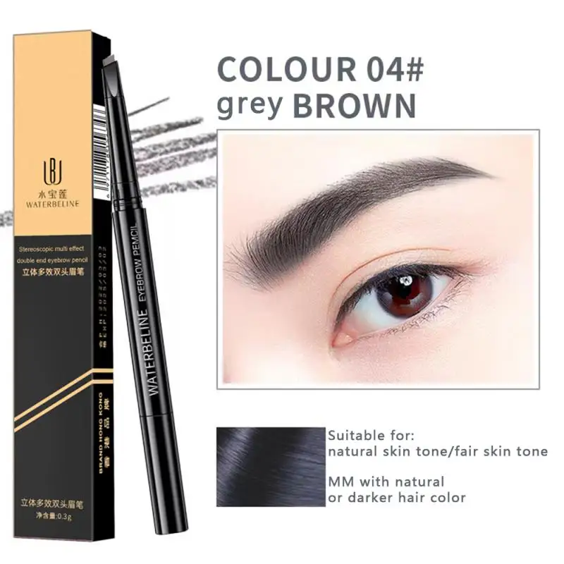 Double-Ended 5 Colors Eyebrow Pencil Natural Non-fading Waterproof Long-Lasting Filling And Outlining Eyebrow ﻿