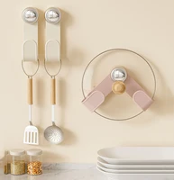 Suction Cup Rotating Pot Lid Rack Chopping Board Cutting Board Hooks Kitchen Multifunctional Nail-free  Wall Mounted Shelves 1