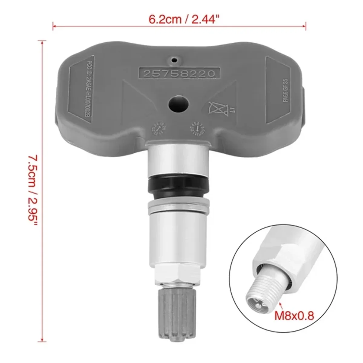 4Pcs TPMS 센서 25758220 타이어 압력 센서 315MHz Chevrolet Corvette 2DR Chevrolet Corvette Convertible 2005-2013