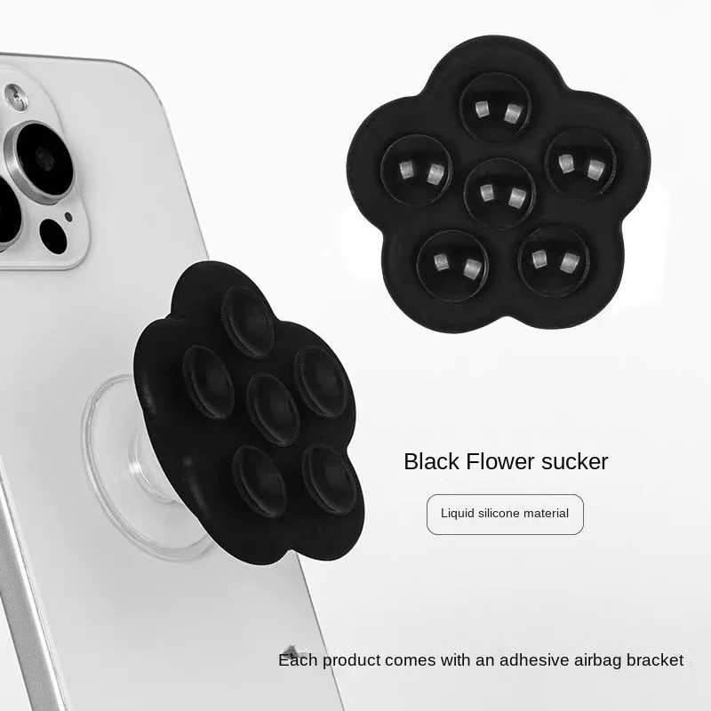 Flower Suction Cup Silicone Phone Grip and Stand with Foldable Design