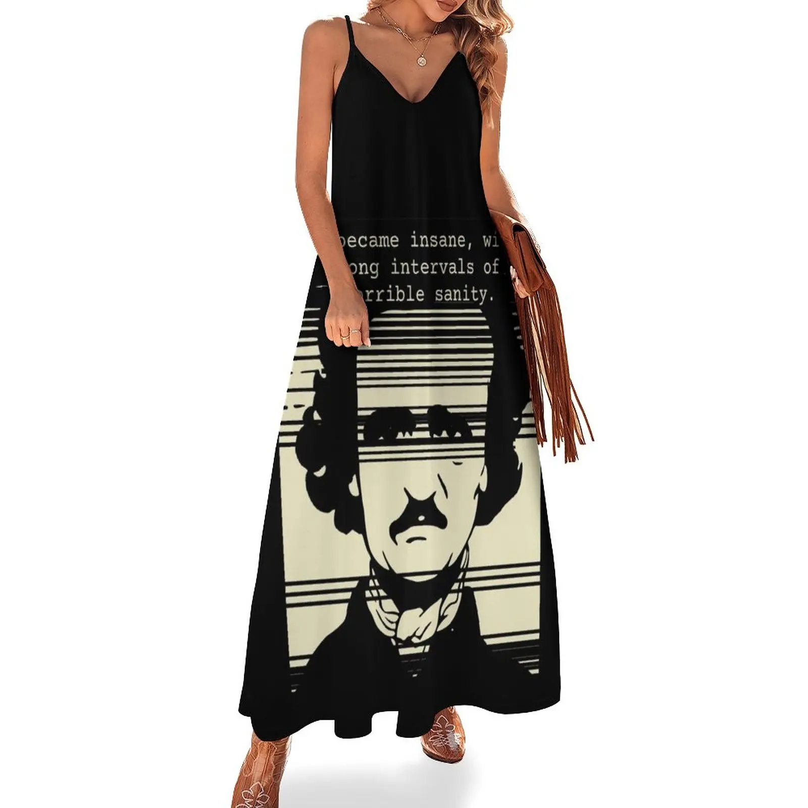 

Edgar Allan Poe portrait & quote - I became insane Sleeveless Dress birthday dresses for women summer dress for women 2024