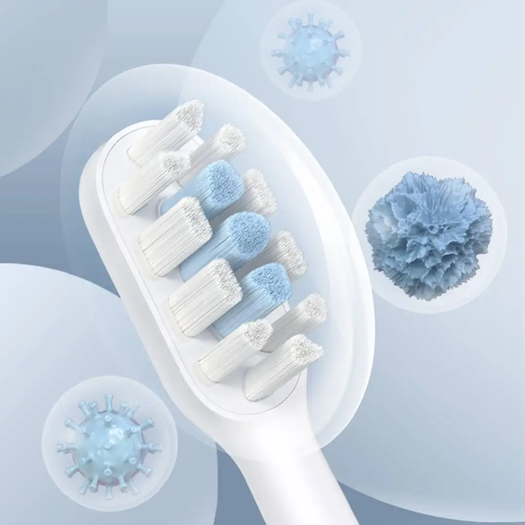 3pcs/6pcs 오리지널 MIJIA T302 소닉 칫솔 헤드 치아 브러쉬 교체 헤드 소닉 구강 위생 Mi Oral Clean