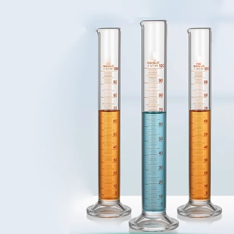 100ml glass petroleum graduated cylinder distillation range test measuring cylinder with graduated
