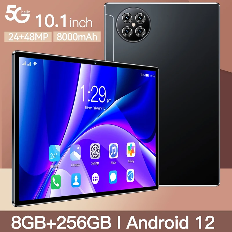 Global-edition-tablet-android-10-1-Inch-Android-12-0-Tablet-PC-8GB-RAM ...