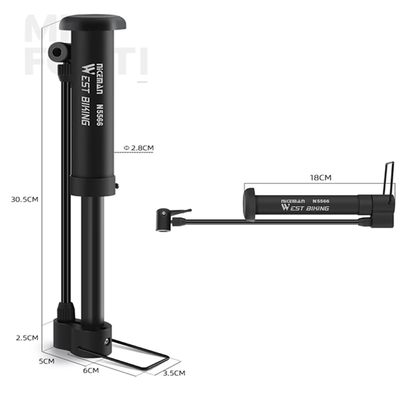 Portable Ultra Light Bicycle Floor Pump 2