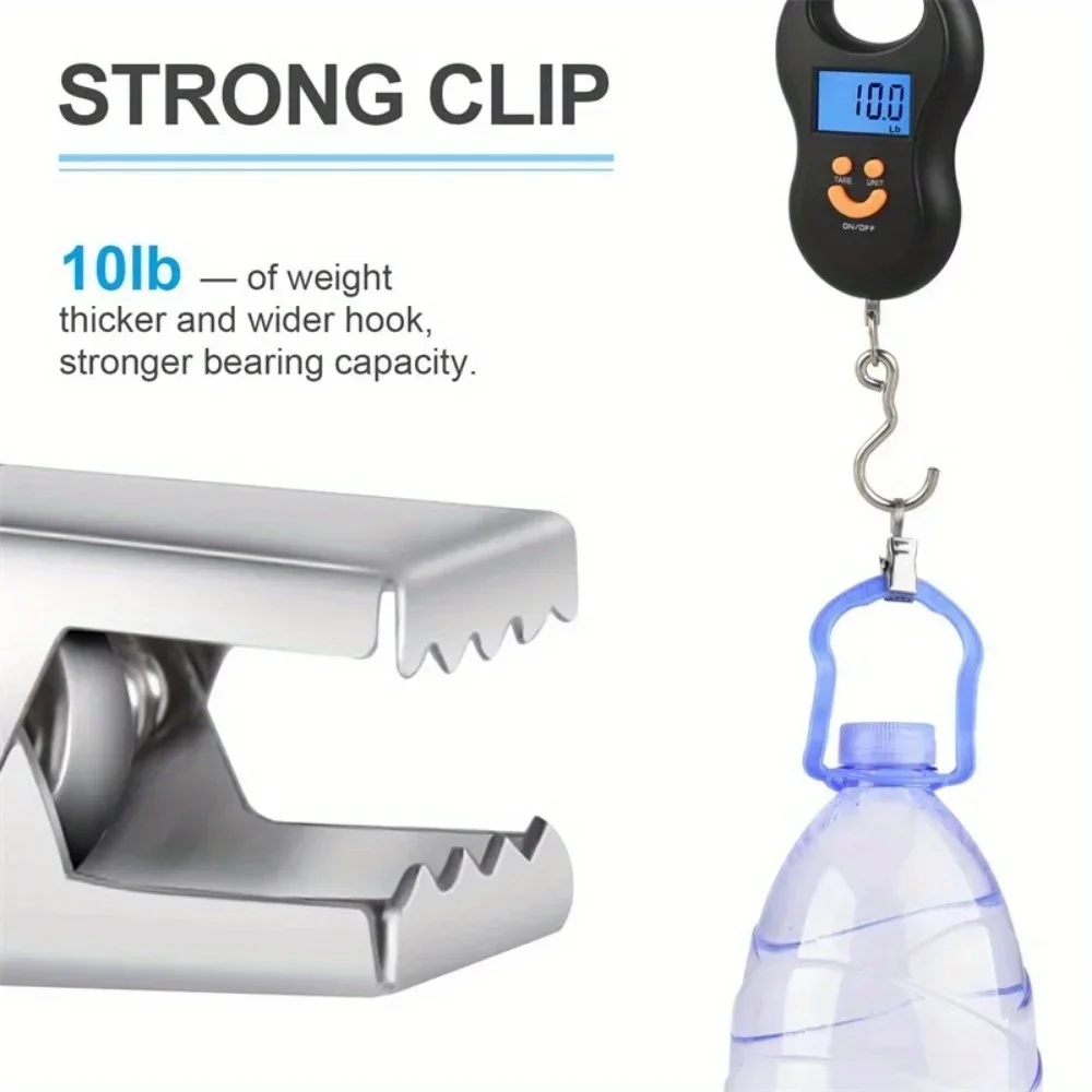 10PCS Multifunctional Stainless Steel Curtain Hook Clips Super Load-bearing Shower Door Curtain Hook Clip Window Accessories