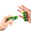Peapod Fidget Toy Squeeze A Bean Edamame Pea Keychain Keyring Extrusion Bean Pea Soybean Stress Relieving  Antistress Toys 2