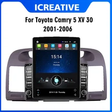 

For Toyota Camry 5 XV 30 2001-2006 2 Din 9.7" Tesla Screen Car Multimedia Player GPS Navigator Android Autoradio Stereo