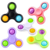 New Fidget Spinner Toys Hand Fingertip Multi-color Spnining Top Stress Relief Decompression Adults Toy Gifts for Boys Girls 2