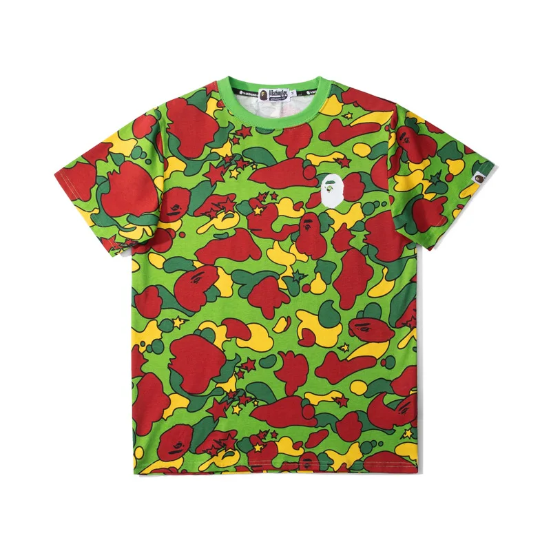 

New T-shirt Star Camouflage Printed Children's Short Sleeved Casual Loose And Comfortable Breathable Unisex T-shirts For Kinds