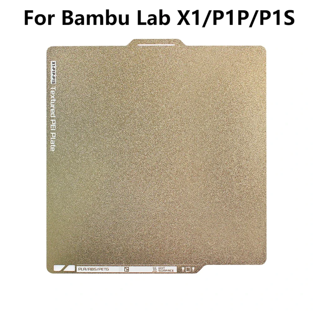 

Конструкционная пластина PEI Bed для Bambu Lab X1/P1P/P1S, двухсторонний стальной лист PEI Spring для бамбукового лабораторного 3D-принтера, аксессуары