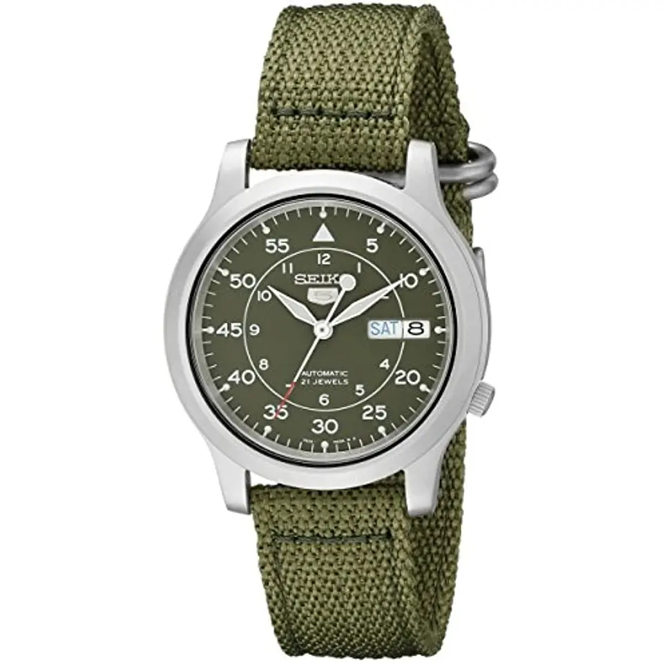 Kedelig ånd antenne Seiko Snk805 Watches For Men's 5 Automatic Stainless Steel Watch With Green  Canvas Mechanical Watch Mens Watches - Mechanical Wristwatches - AliExpress