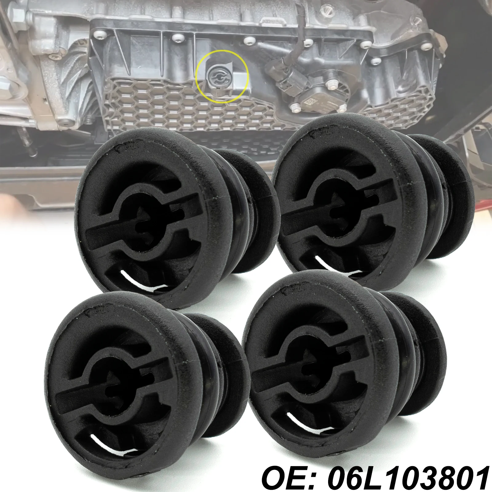 Car Accessories 4x Engine Oil Sump Drain Plug For VW Golf Alltrack Passat B8 Tiguan Allspace Beetle Arteon Polo T-Roc 06L10380 Car Accessories