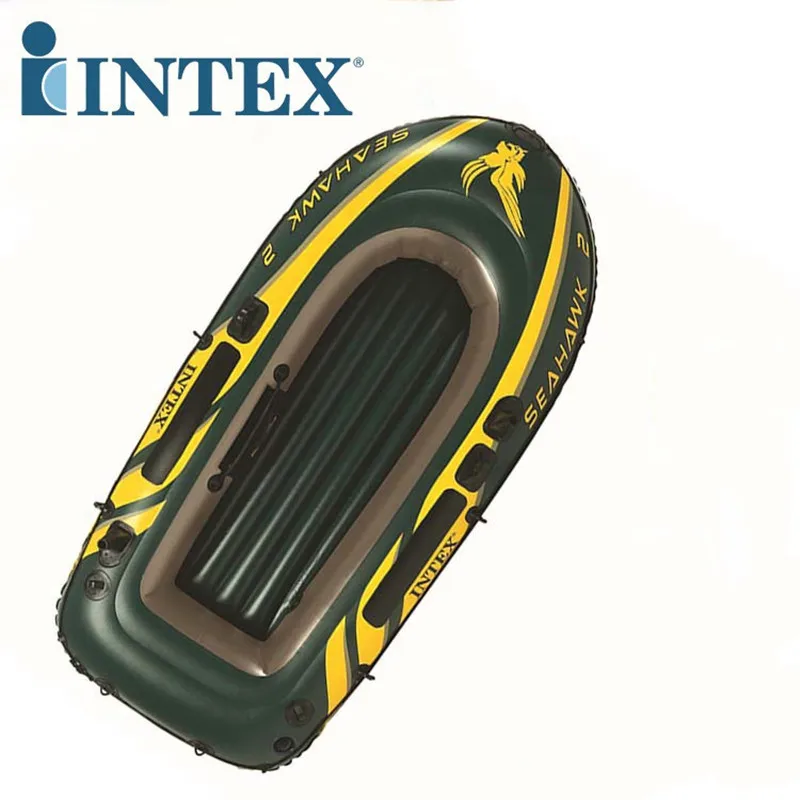Kayak de pêche gonflable INTEX 68347 Sea Eagle - Bateau pneumatique renforcé avec valve de charge